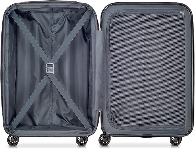 DELSEY PARIS Helium Aero Hardside Expandable Luggage with Spinner Wheels, Black, Carry-On Plus 21 Inch