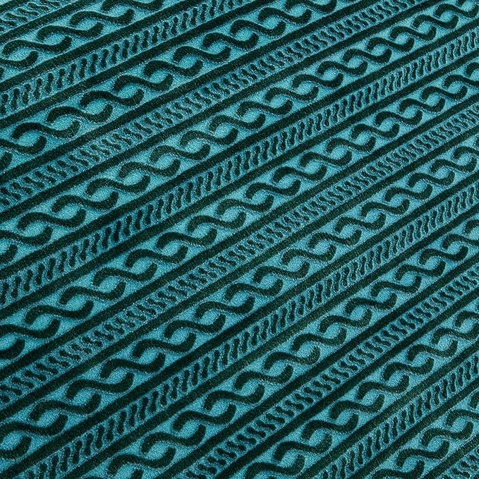Extra Large Soft Cozy 120x138 Inches Seamless Oversized King Fleece Blanket - Huge 3D Jacquard Decorative 10'x11.5' California King Blanket for Bed, Sofa, Couch, Travel, Green Chain