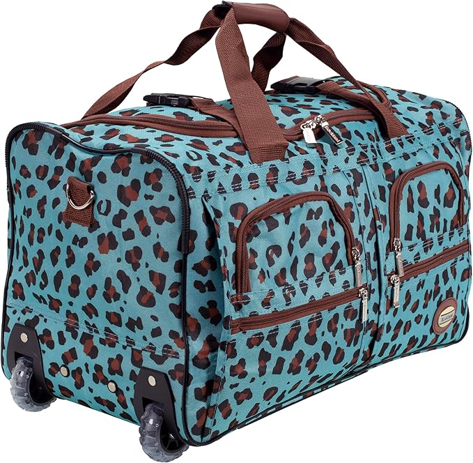 Rockland Rolling Duffel Bag, Black, 22"