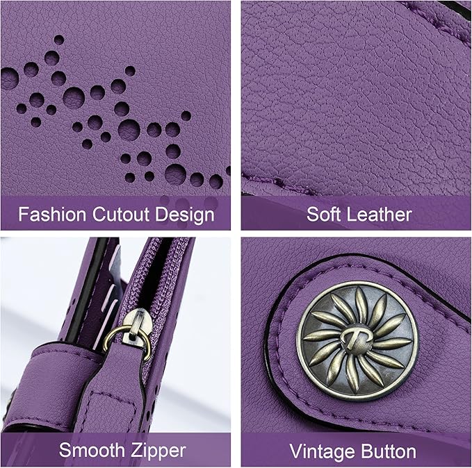 Tipmile Small Wallet for Women Bifold RFID Blocking Card Holder Leather Wallets with Zipper Coin Pocket
