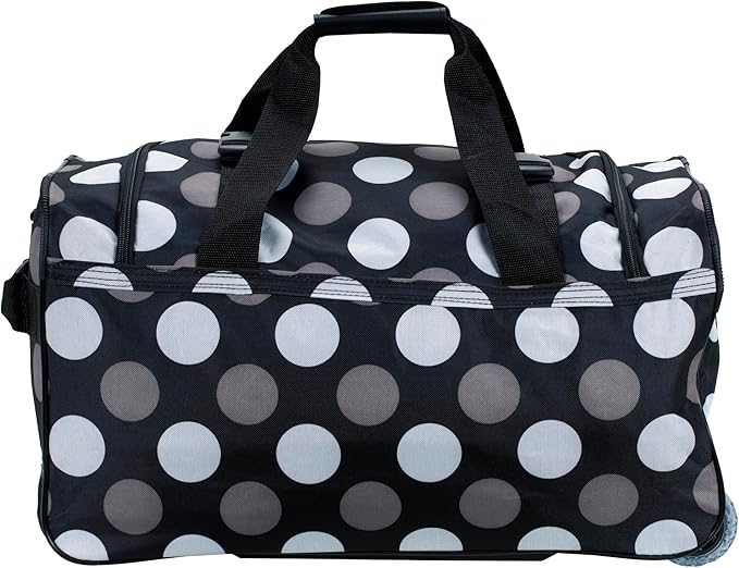 Rockland Rolling Duffel Bag, Black, 22"