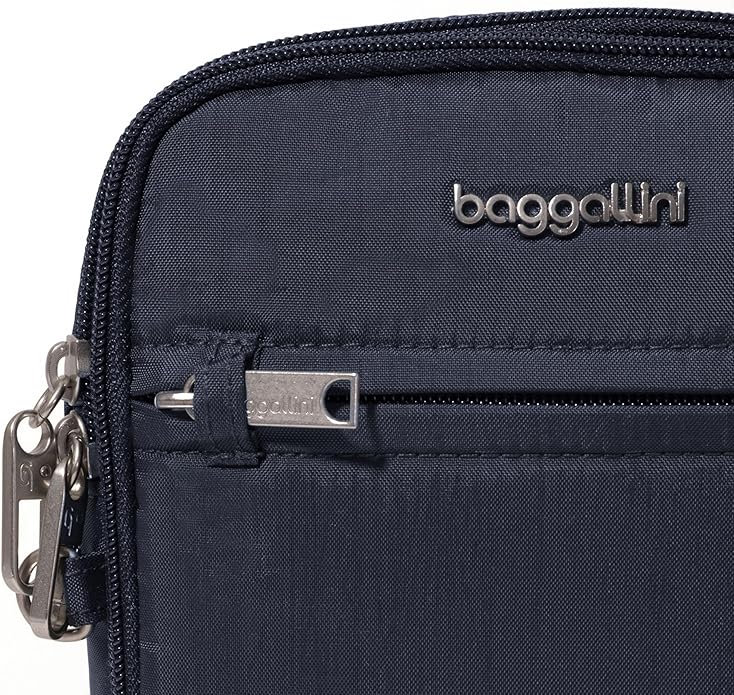 Baggallini Securtex® Anti-theft Mini Everything Crossbody Bag, 6.3"x8.25" Rfid, Locking Zippers & Cut-resistant Strap