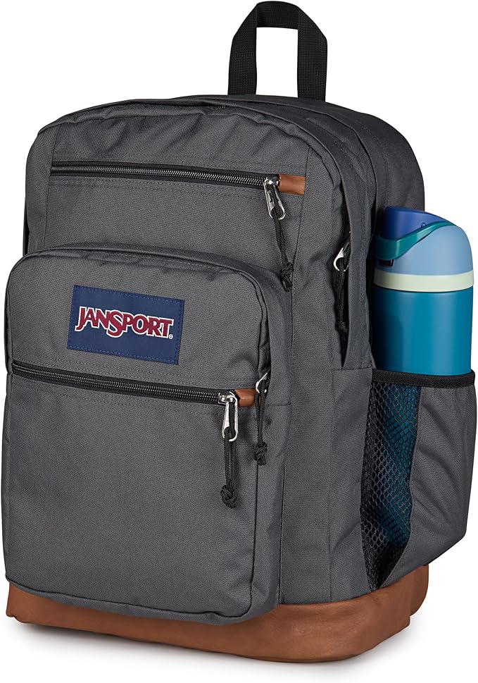 JanSport Cool Backpack with 15-inch Laptop Sleeve, Large Computer Bag Rucksack with 2 Compartments, Ergonomic Straps, Smokey Grit