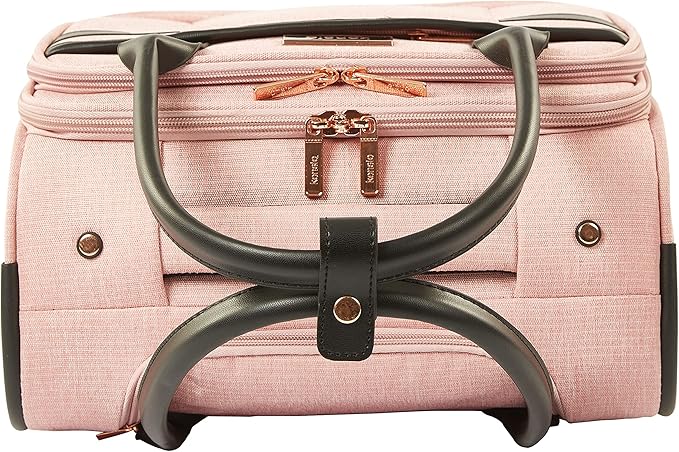 kensie Hudson Softside 3-Piece Spinner Luggage Set, Rose