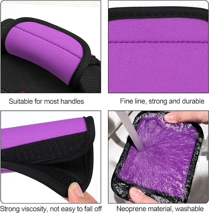 6 Pack Luggage Handle Wrap, Luggage Handle Wraps for Suitcase, Purple Luggage Tags, Suitcase Tags identifiers for Travel Accessories