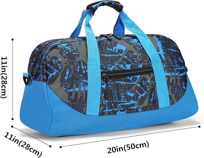 Stumdo Kids Overnighter Duffel Bags for kids, Carry-On Size & Ideal for School Practice or Overnight Travel Weekender Tote for Travel Gym Sport bag for Boys & Girls (11tylan)