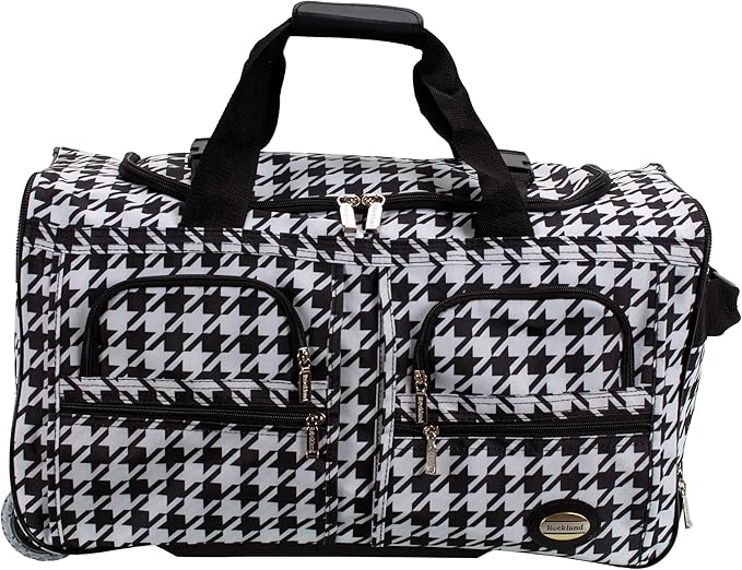 Rockland Rolling Duffel Bag, Black, 22"