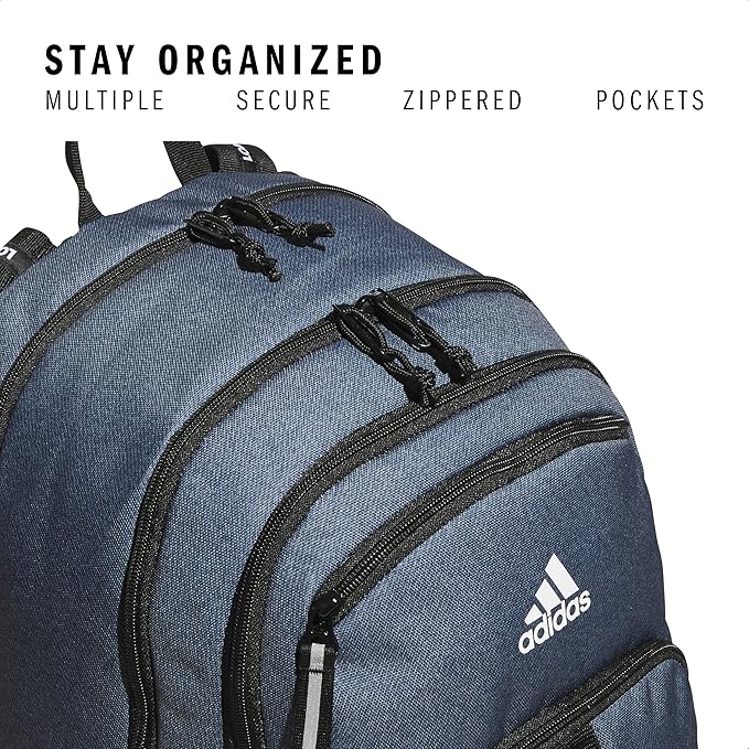 adidas Prime Backpack for Work, Travel Bag for Women and Men with Padded Compartment for Laptop