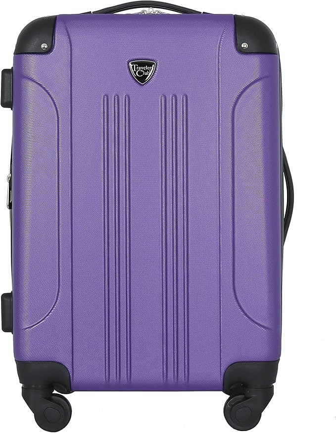 Travelers Club Chicago Hardside Expandable Spinner Luggage, Purple, 22" Carry-On
