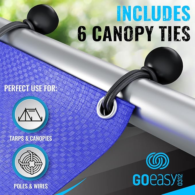 Bungee Cords Heavy Duty Outdoor - 30 PCS Bungee Cord with Hooks Assorted Sizes in Carry Bag, 10", 18", 24", 32", 40" Bungee Cords with Hooks & 8" Canopy, Bungee Balls, Tarp Clips
