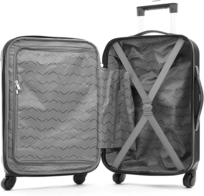 Travelers Club Midtown Hardside 4-Piece Luggage Travel Set, Black