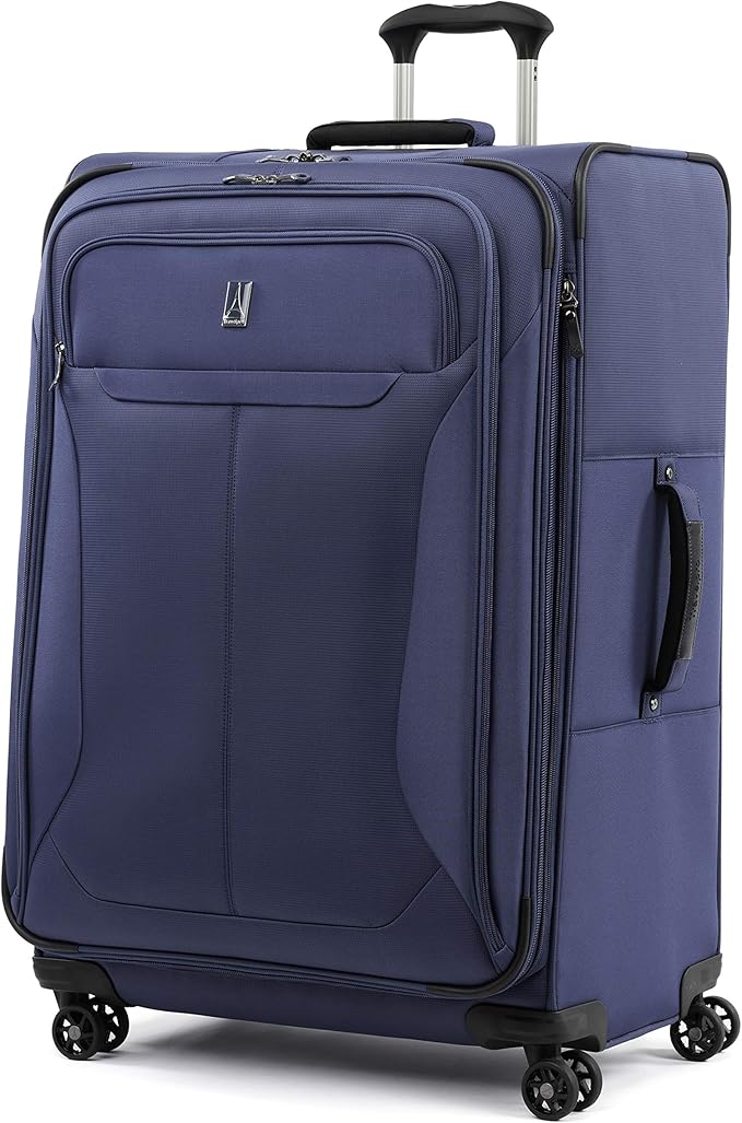Travelpro Tourlite Softside 3-Piece Set, Expandable Luggage, 4 Spinner Wheels, Lightweight Suitcase, 21" Carry-On, 25" Checked Medium, 29 Check Large, Blue