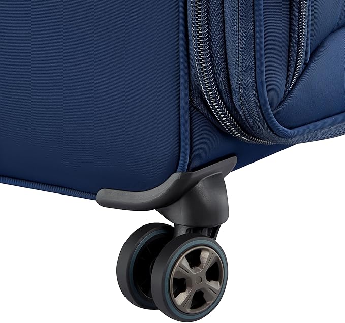 DELSEY PARIS Cruise 3.0 Softside Expandable Luggage with Spinner Wheels, Deep Sea Navy, Checked-Large 28 Inch