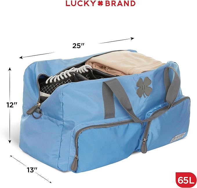 Lucky Travel Duffel Bags 65L, Gym Bag, Travel Bag & Large Duffle Bag for Men, Foldable Overnight Weekender Bags for Women & Men with Adjustable Shoulder Strap,
