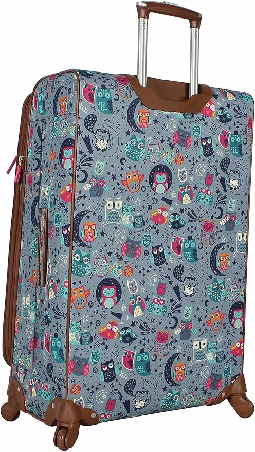 Lily Bloom Design Pattern 28" Luggage Softside Expandable With Double Spinner Wheels, Large Lightweight Suitcase Checked Bag For Women