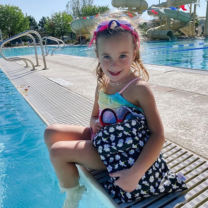 ALVA ALVABABY 3pcs Baby Cloth Diaper Wet Dry Bags Waterproof Reusable with Two Zippered Pockets Travel Beach Pool Daycare Soiled Baby Items Yoga Gym Bag for Swimsuits or Wet Clothes 3L-YA132