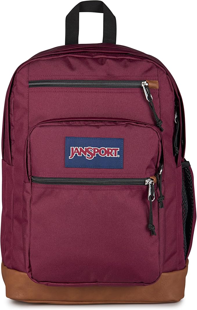 JanSport Cool Backpack with 15-inch Laptop Sleeve, Large Computer Bag Rucksack with 2 Compartments, Ergonomic Straps, Cherry Lacquer