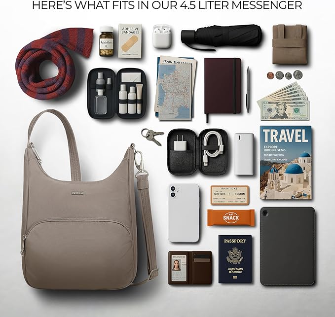 Travelon Anti-Theft Classic Essential Messenger Bag