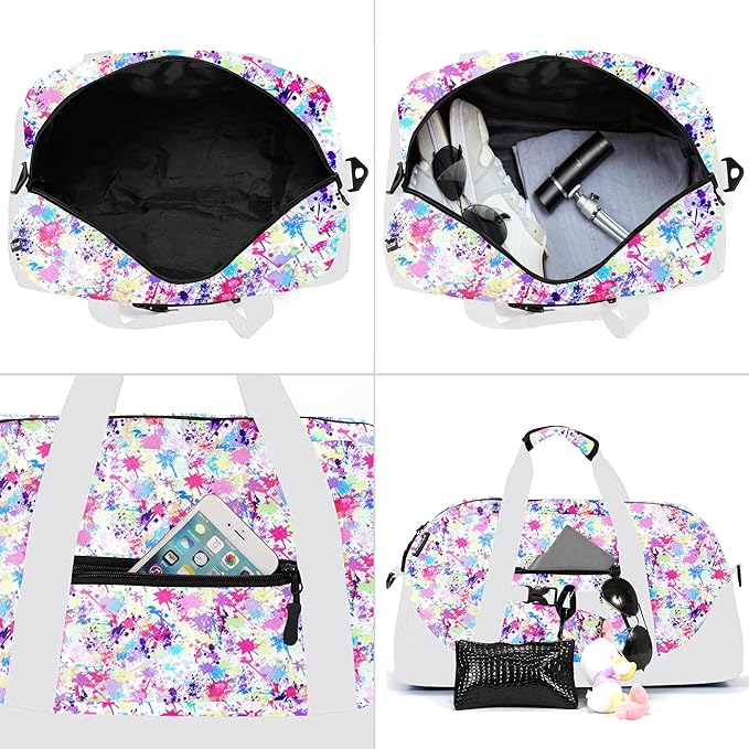 Stumdo Kids Overnighter Duffel Bags for kids, Carry-On Size & Ideal for School Practice or Overnight Travel Weekender Tote for Travel Gym Sport bag for Boys & Girls (11chua)