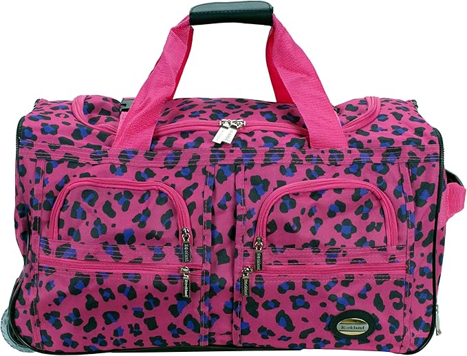 Rockland Rolling Duffel Bag, Black, 22"