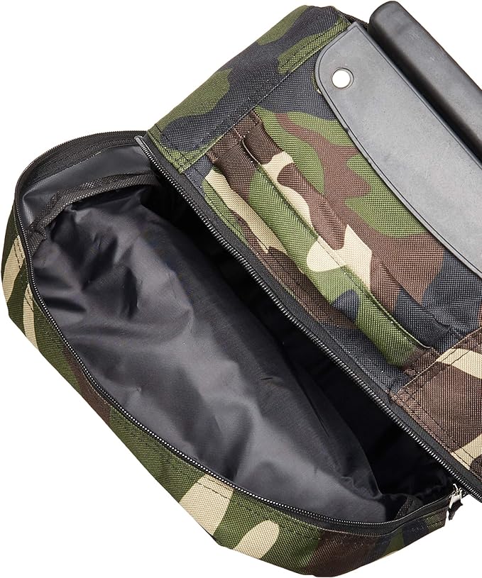 Rockland Double Handle Rolling Backpack, Camo, 17"