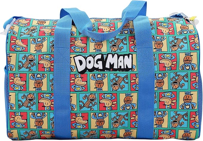 Bioworld Dog Man Character Squares 4-Piece Youth Travel Set Carry on luggage