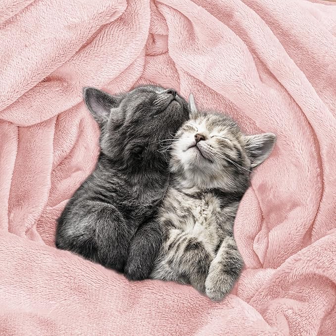 Utopia Bedding Fleece Blanket Full Size Pink 300GSM Luxury Fuzzy Soft Anti-Static Microfiber Bed Blanket (90x84 Inch)