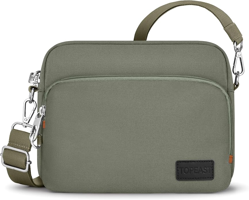 TOPEAST Anti-Theft Crossbody Travel Bag for Women Men, Lightweight Shoulder Bag Classic Design for Trip, Daily Use, Sport