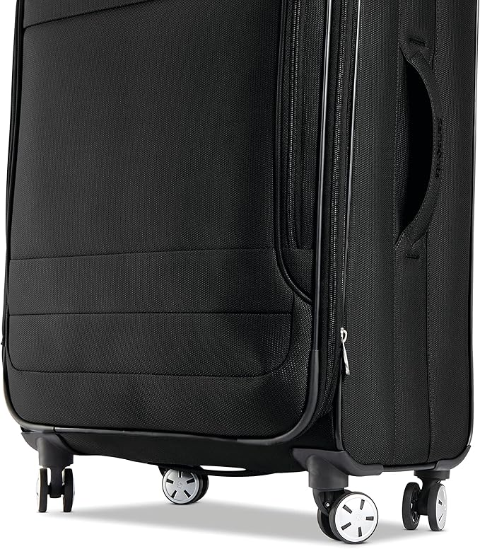 Samsonite Aspire DLX Softside Expandable Luggage Set with Spinners (Carry-on & Medium), Black