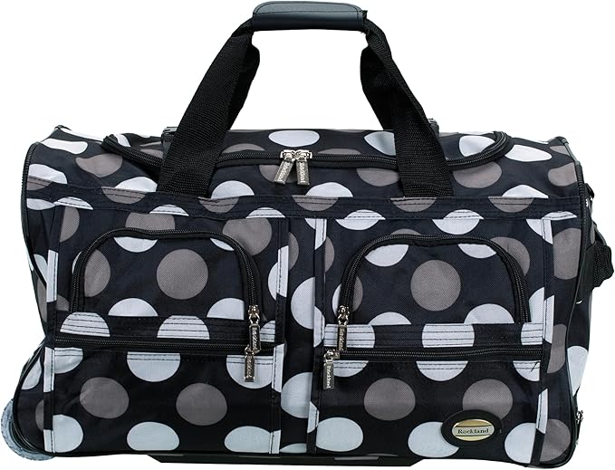 Rockland Rolling Duffel Bag, Black, 22"