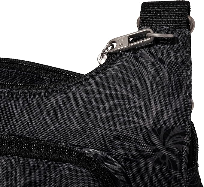 Baggallini Securtex Anti-theft Crossover Crossbody Bag 11”w X 8.5”h, Rfid, Built-in Wallet, Locking Zippers