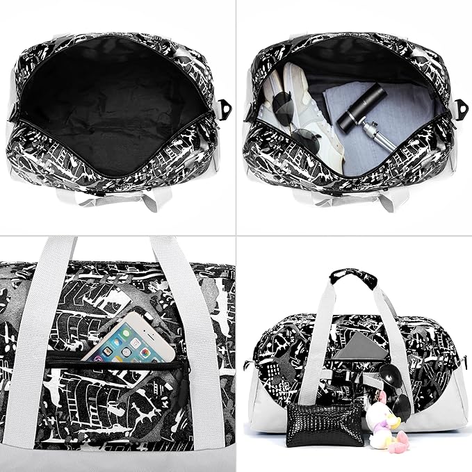 Stumdo Kids Overnighter Duffel Bags for kids, Carry-On Size & Ideal for School Practice or Overnight Travel Weekender Tote for Travel Gym Sport bag for Boys & Girls (11tybaibai)