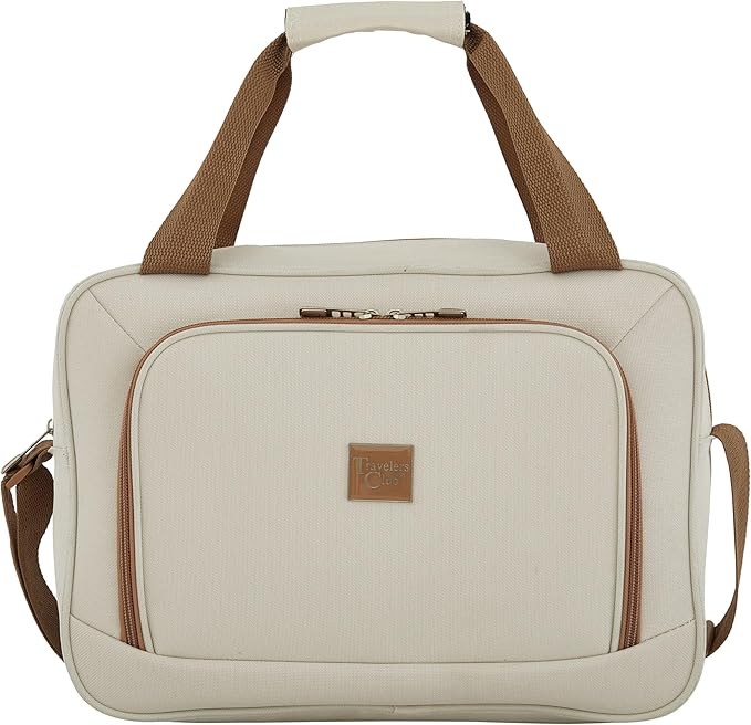 Travelers Club Midtown Hardside 4-Piece Luggage Travel Set, Vanilla