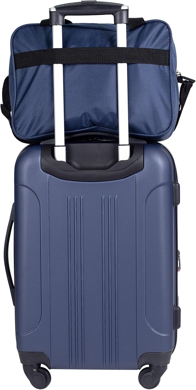 Travelers Club Midtown Hardside 4-Piece Luggage Travel Set, Navy Blue
