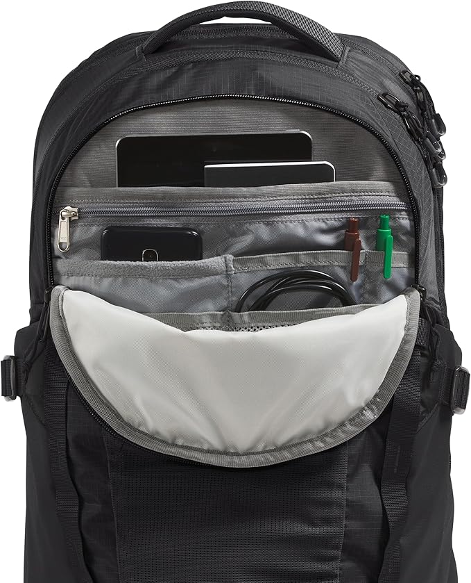 The North Face Recon Everyday Laptop Backpack - Daypack, Water Repellent, Laptop Sleeve, 2 Water Bottle Pockets, TNF Black/TNF Black-NPF, One Size
