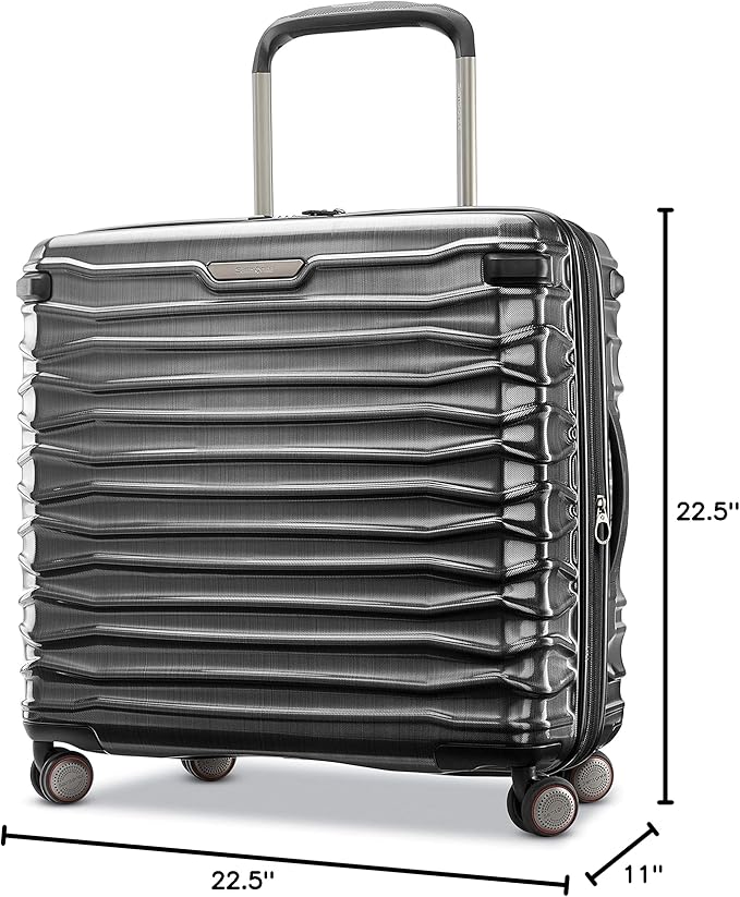 Samsonite Stryde 2 Hardside Expandable Luggage with Double Spinner Wheels, Medium Glider, Brushed Graphite