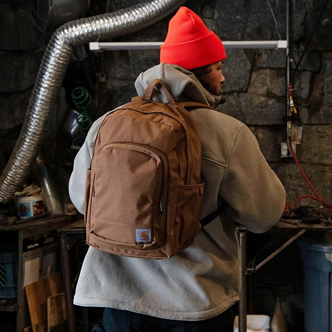 Carhartt 25L Classic Laptop Backpack, Durable Water-Resistant Pack W/ 15" Laptop Sleeve and Multiple Organizational Compartments, Contains PFAS, Blind Duck Camo