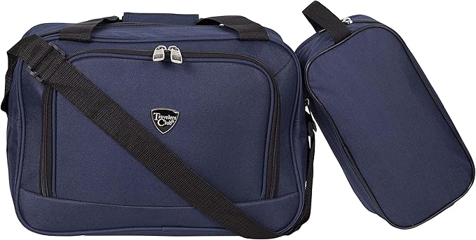 Travelers Club Chicago Hardside Expandable Spinner Luggage, Navy Blue, 3 Piece Set