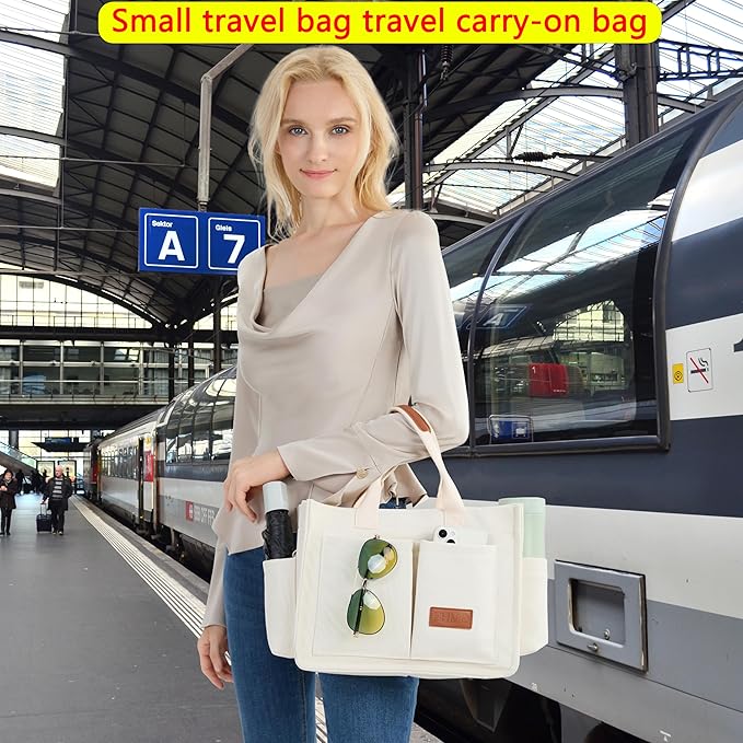 ZHMO Canvas Tote Bag for Women,Women's Bags Crossbody Bags Work Laptop Tote Bag Large Handbags Purse for Travel Nurse Teacher