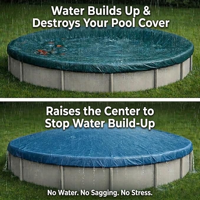 60" Round Pool Pillow for Above Ground Pools, Heavy Duty Inflatable Air Pillow for Pool Winterizing, Cold-Resistant PVC