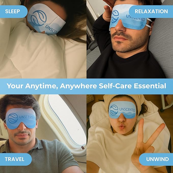 Body Restore Heated Eye Mask 5 Pack – Easter Basket Stuffers, Easter Birthday Gifts for Women & Men, Steam Warm Compress for Dry Eyes, Stye Eye Treatment, Eye Patch – Unscented