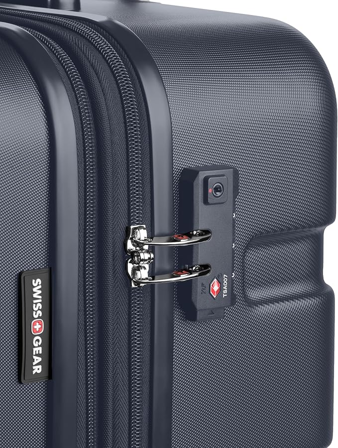 SwissGear 7366 Signature Hardside Expandable Luggage with Spinner Wheels, TSA Lock, Cup-Holder, Navy, 2-Piece Set (19/27)