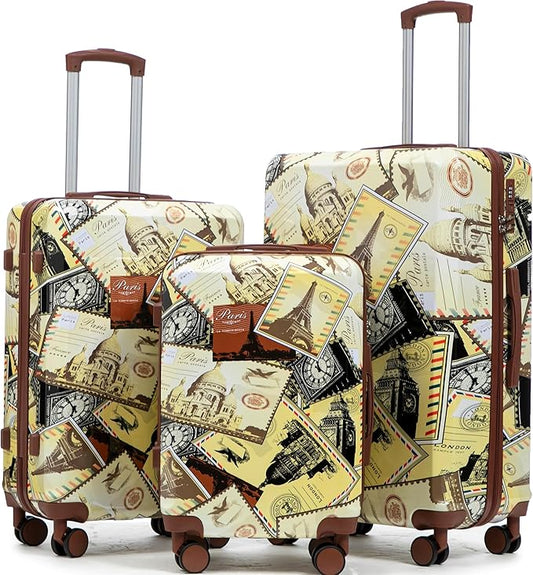 Luggage Set, Hardside Lightweight Suit case with Spinner Wheels
