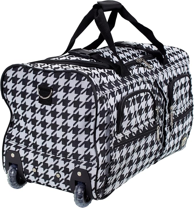 Rockland Rolling Duffel Bag, Black, 22"