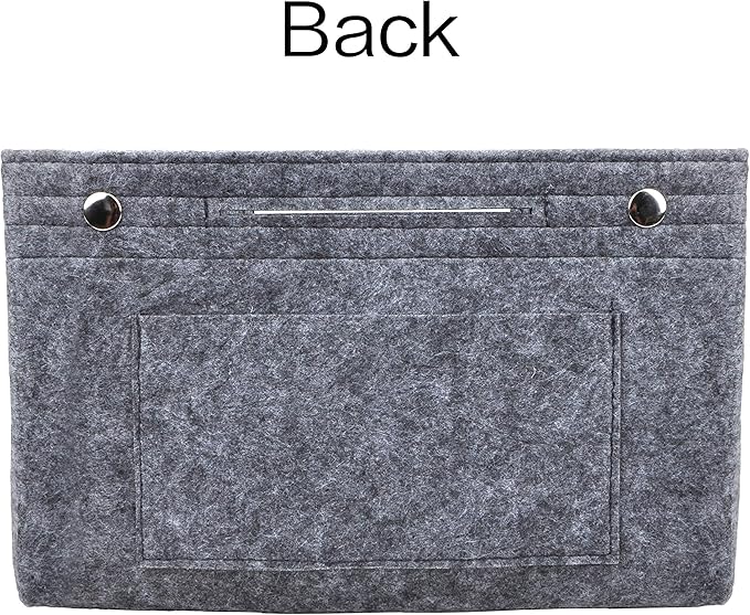 Vercord Felt Purse Tote Organizer Insert Divider Inside Handbag for Women Medium Grey