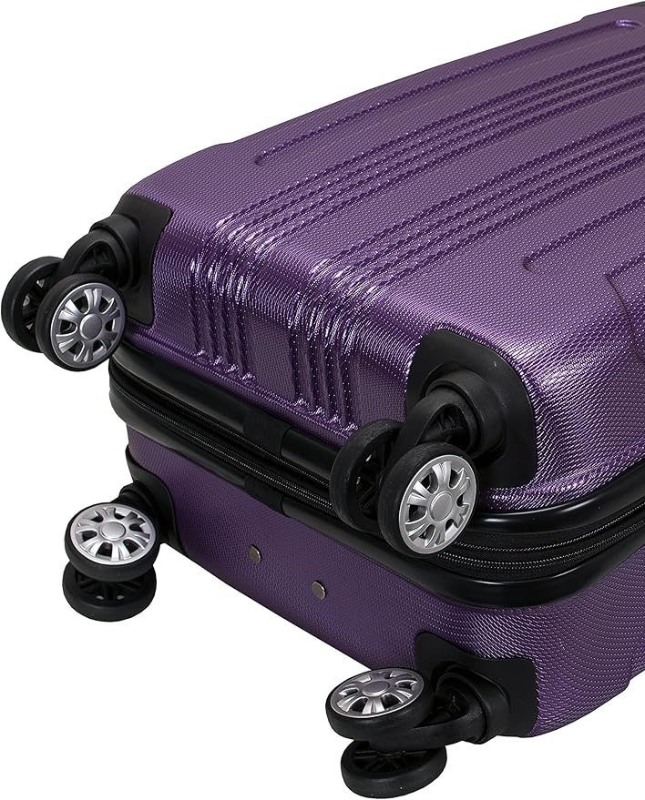 Rockland London Hardside Spinner Wheel Luggage, Purple, Carry-On 20-Inch
