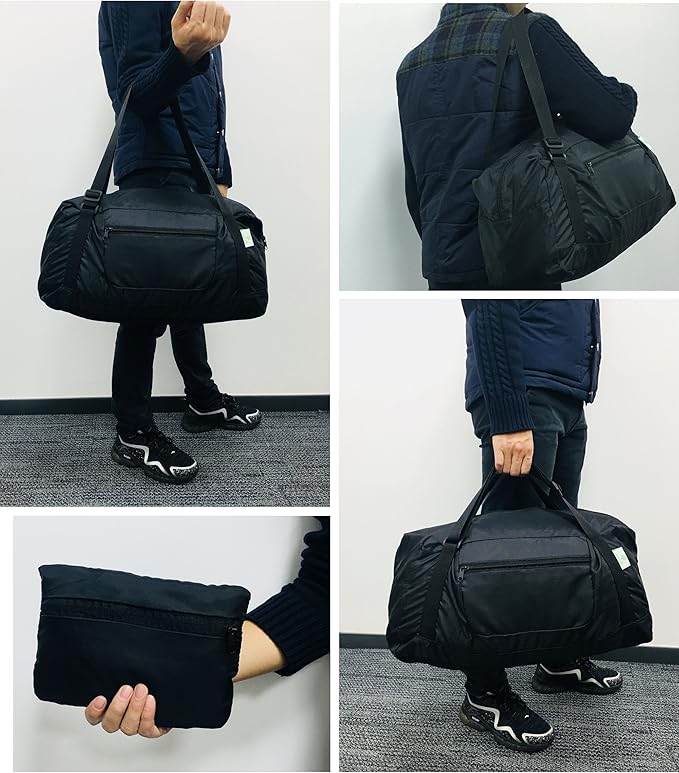 Foldable Travel Duffel Bag For Women & Men Luggage Great for Gym (Green)