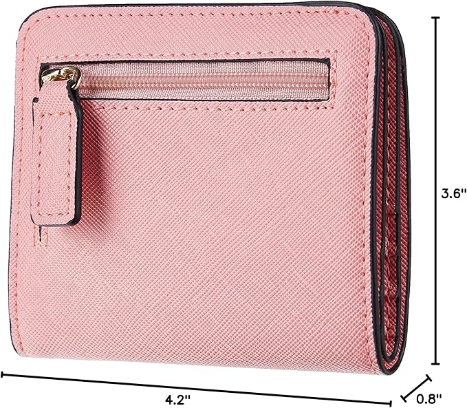 Toughergun Women’s Small Slim Leather Wallet with RFID Protection, Compact Bifold Mini Purse with Clear ID Window
