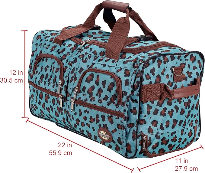 Rockland Rolling Duffel Bag, Black, 22"