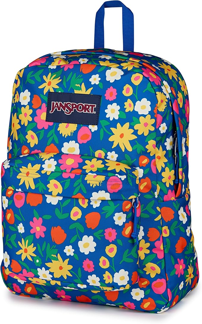 JanSport SuperBreak One Backpack - Durable, Lightweight Bag with 1 Main Compartment, Front Utility Pocket with Built-in Organizer, Premium Backpack, Flower Market
